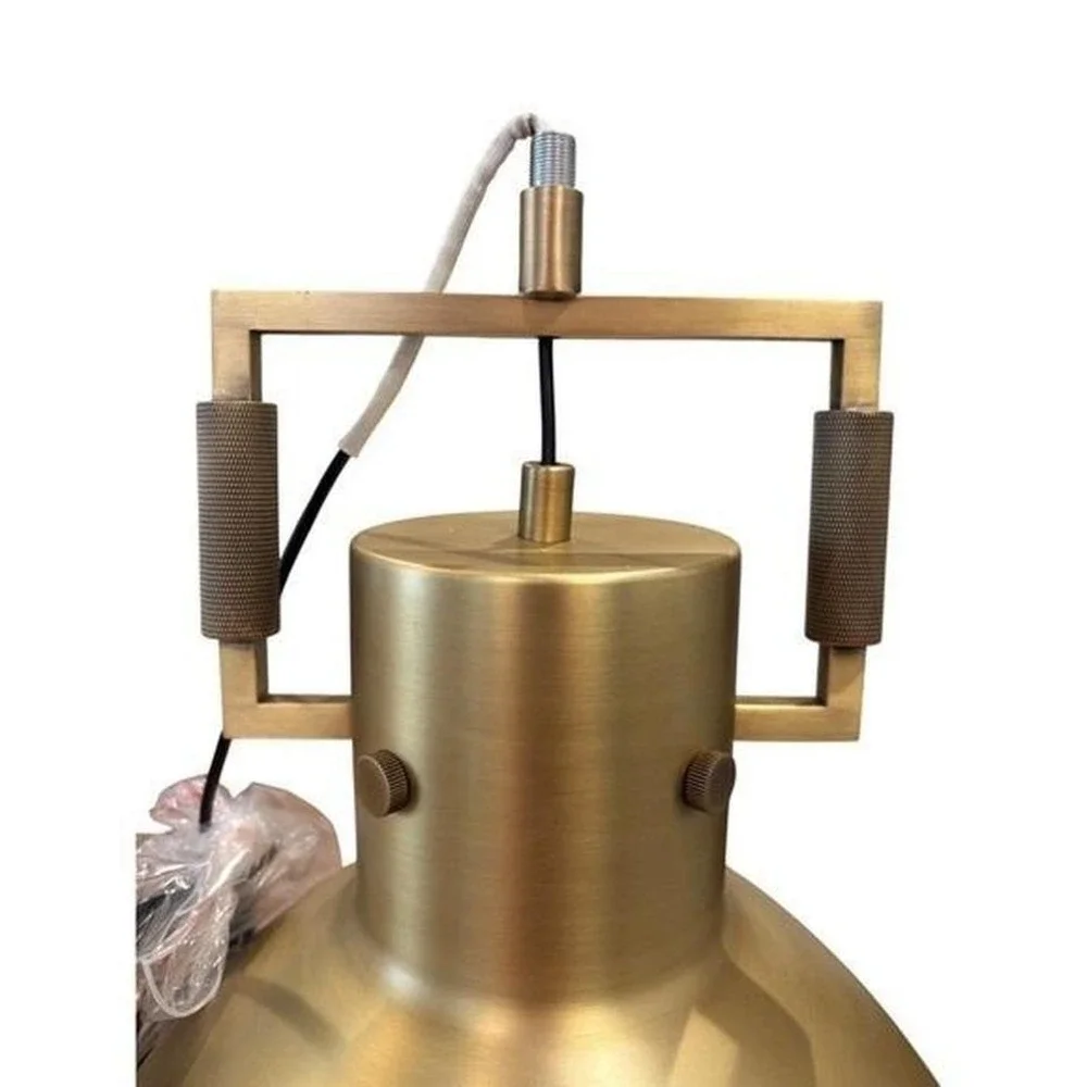 18 inch Pendant Brushed Brass Finish New in box cloche style‎ - listing is for 1